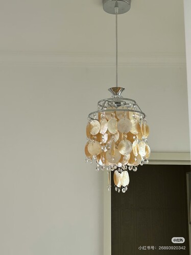 法式美式风铃阳台玄关贝壳吊灯
