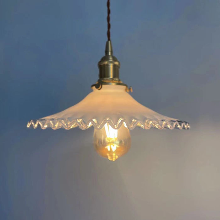 法式中式简约中古餐吧玻璃吊灯