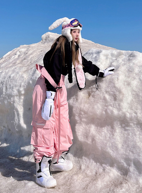 ZACHARIAH新款机能风单肩滑雪背带裤3L防风防水透气轻盈滑雪裤女