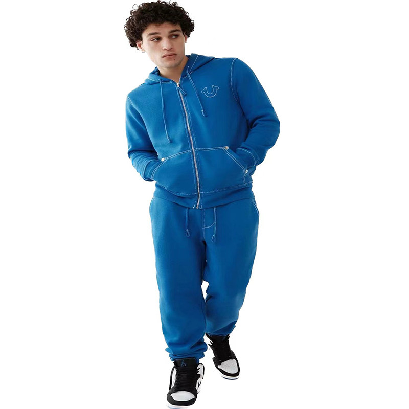 真实True信仰连帽衫运动套装大佛卫衣Religion男款弥勒佛宽松卫裤