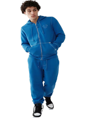 真实True信仰连帽衫运动套装大佛卫衣Religion男款弥勒佛宽松卫裤