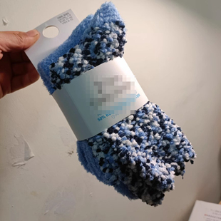 外贸2双装 英国订单羽绒纱保暖舒服睡眠袜中筒呀加厚冬天