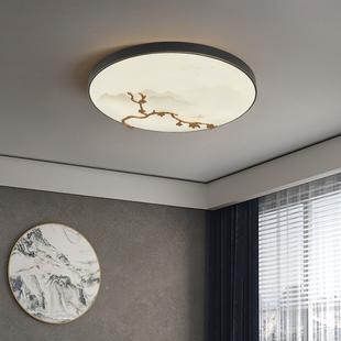 新中式 三色卧室灯超薄简单高级led过道阳台灯主卧室房间吸顶灯