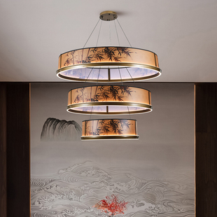 宋氏美学吊灯别墅楼中楼大厅灯中国风客厅主灯圆形餐厅包厢间吊灯