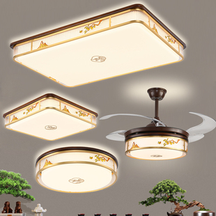 吸顶灯实木客厅灯中国风禅意书房间主卧室灯具 新中式 事事如意