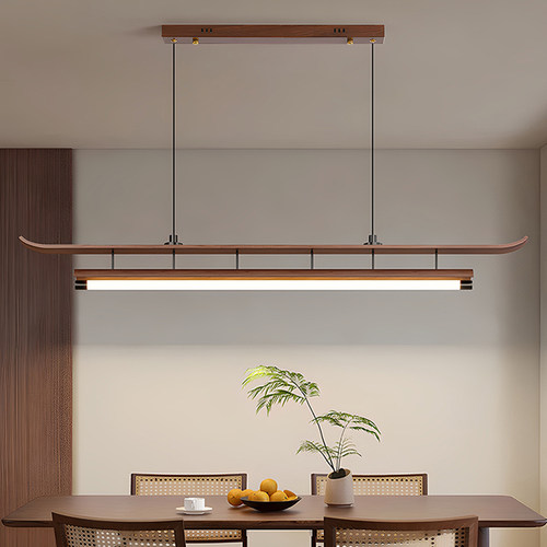 宋代美学长条吊灯中古风格一字