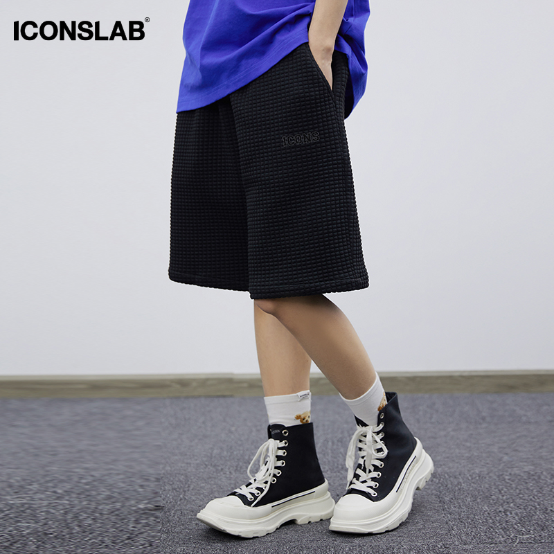 Iconslab格子短裤休闲宽松