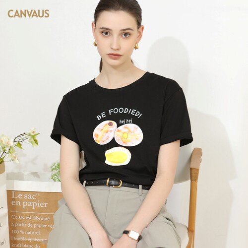 印花卡通港味chic宽松T恤女