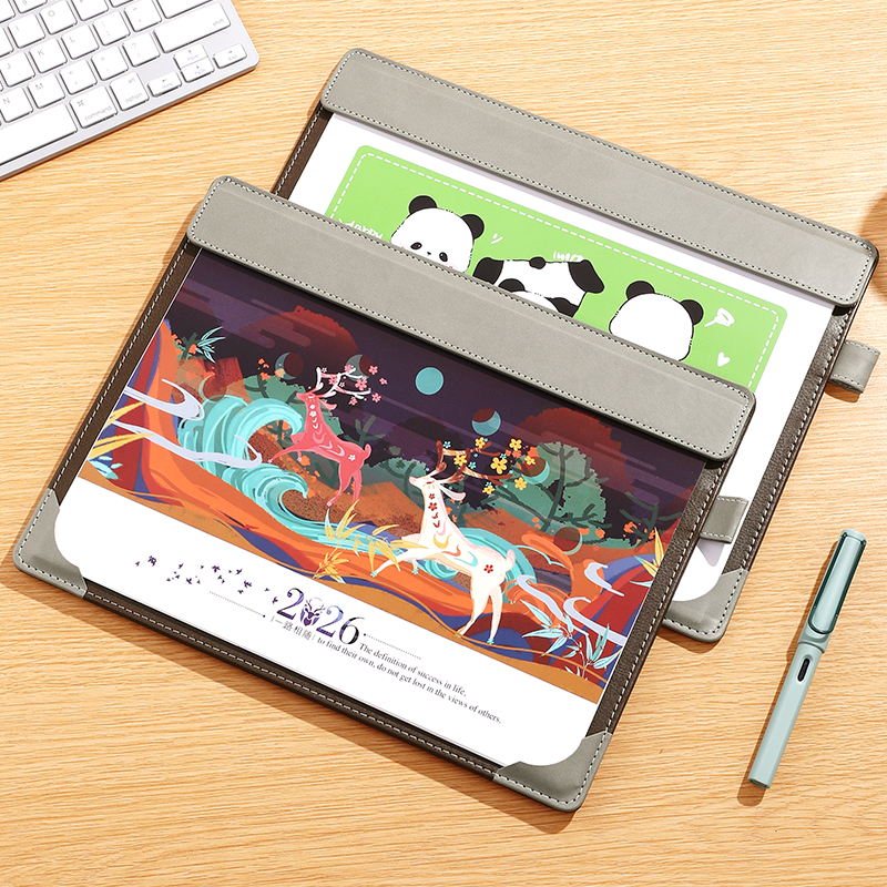 2026年日历皮架创意桌垫台历