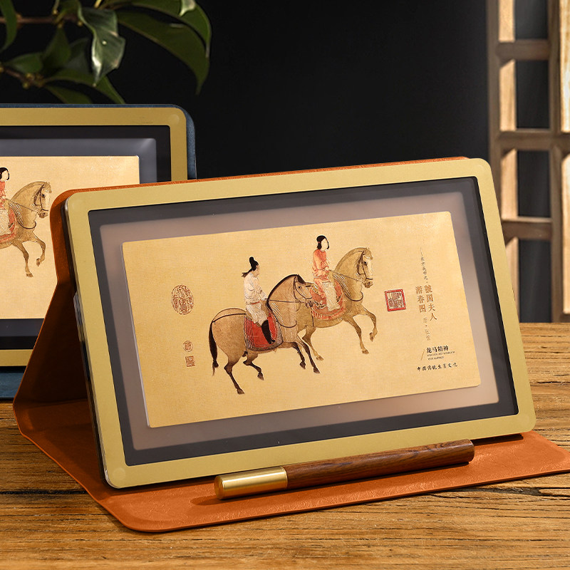 2026年新款创新皮质亚克力台历马年古风精美创意日历本商务办公桌