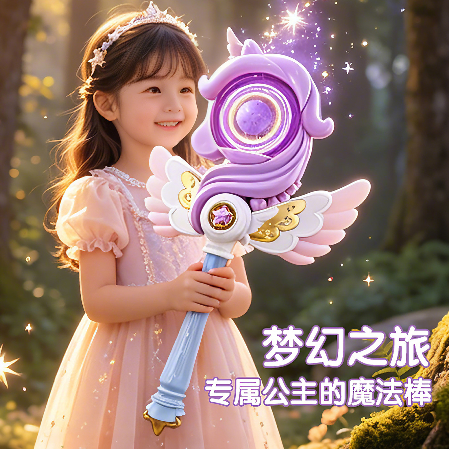 发光魔法棒小女孩子玩具儿童梦幻仙女棒女童公主音乐权杖六一礼物