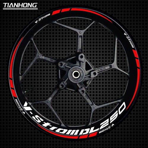 适用摩托车V-Strom  DL250 650 1000改装轮毂反光防水贴纸贴花