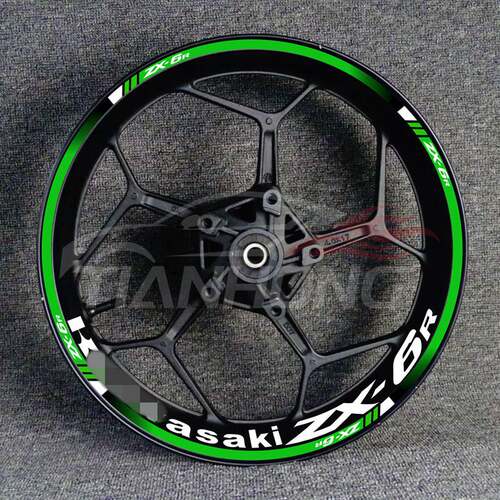 摩托车机车大水牛改装轮圈轮毂贴花ZX-14R ZX-6R ZX-10R反光贴纸
