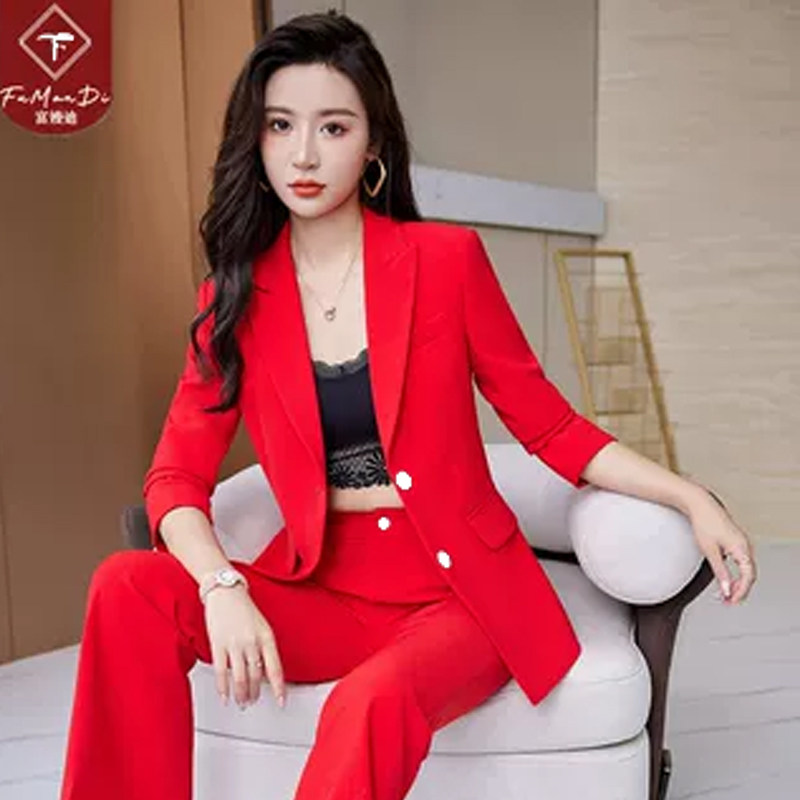 高级感秋装西装套装女时尚韩版职业正装御姐小西服外套马甲三件套