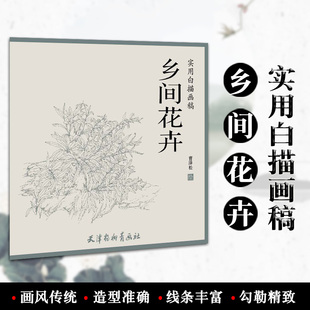 天津杨柳青画社 曹泽松绘 国画技法46幅作品集 花卉画白描技法技巧初学绘画入门基础范本临摹练习 书籍 乡间花卉 正版 实用白描画稿