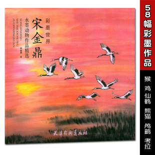 天津杨柳青画社 正版 宋金鼎 彩墨世界宋金鼎水墨动物作品精选 国画技法水墨动物画初学绘画入门基础范本精选作品集临摹欣赏 包邮