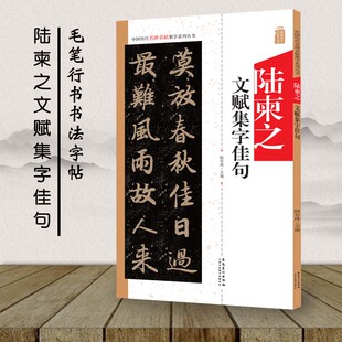 中国历代名碑名帖集字系列丛书 路有珠主编 简体旁注 包邮 临摹欣赏 毛笔行书书法字帖 陆柬之文赋集字佳句 社 正版 安徽美术出版