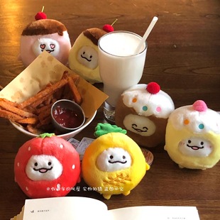 日本AMUFUN正版amuse棉花糖变装水果焦糖布丁小蛋糕可爱挂件包邮