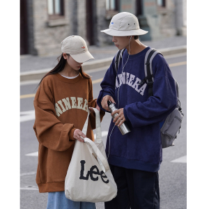 city boy街拍情侣装秋装2022宽松圆领卫衣上衣外套潮D217 P48女类图片