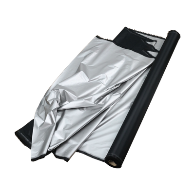 黑布银黑双面防晒遮光布卧室阳台隔热遮阳布反光布防晒布遮光帘