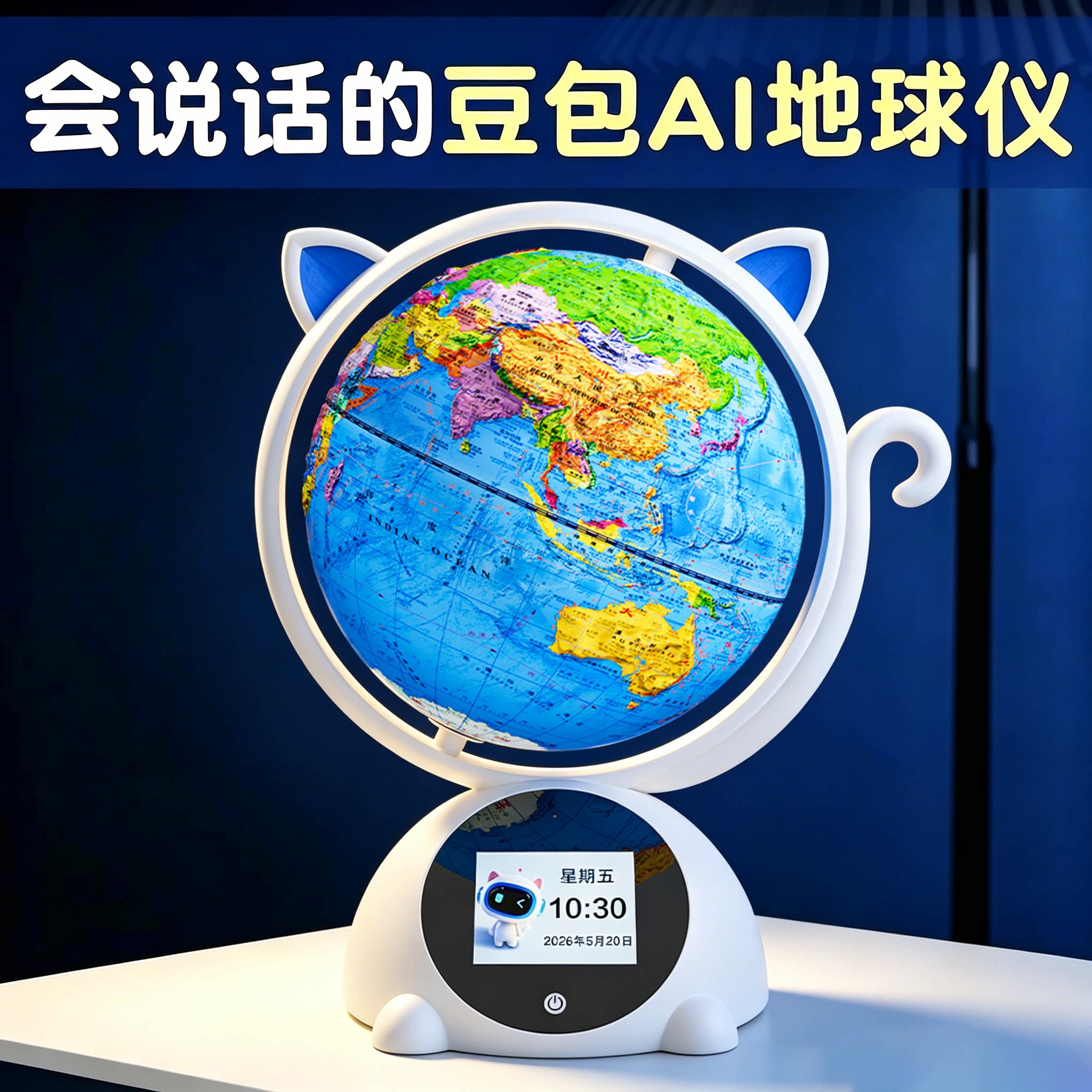 2026新款智能AI地球仪3d立体悬浮图片