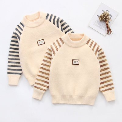 男童圆领毛衣双层针织打底
