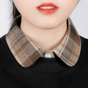 衬衫 饰护颈衣领 假领子女百搭假领多功能圆领娃娃领秋冬打底领口装