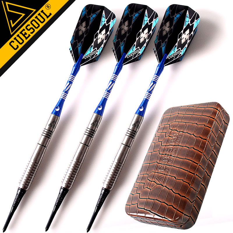 CUESOUL/Q獸3支装18克赛级室内钨钢专业软式飞镖针套装电子靶专用