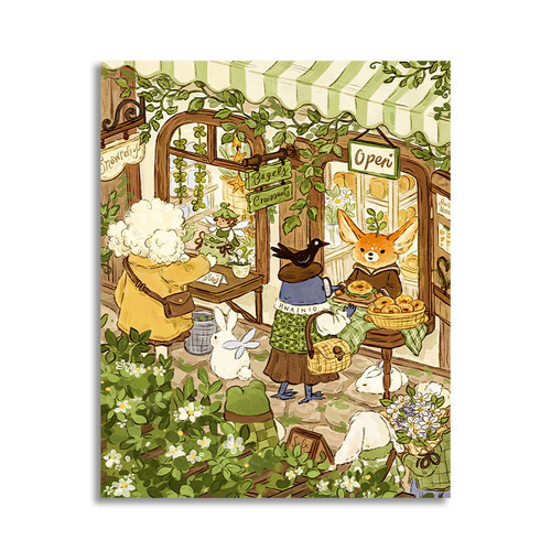 【底价捡漏】插画师Ana Terral复刻版画治愈装饰画挂画