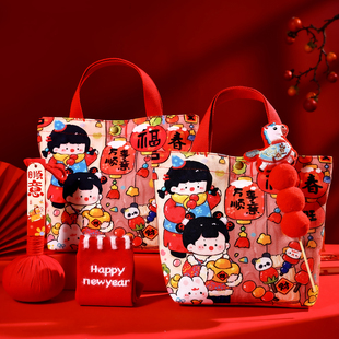新年礼品袋2026马年新款春节礼盒糖盒空盒礼物伴手送员工包装定制