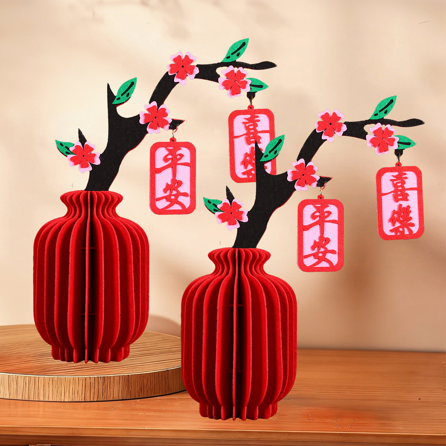 新年红灯笼摆件2026新款马年蜂窝灯笼手工diy装饰春节过年布置品