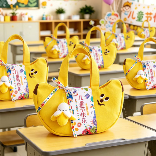 六一儿童节礼品袋幼儿园61伴手礼物香蕉包礼盒空盒送全班孩子定制