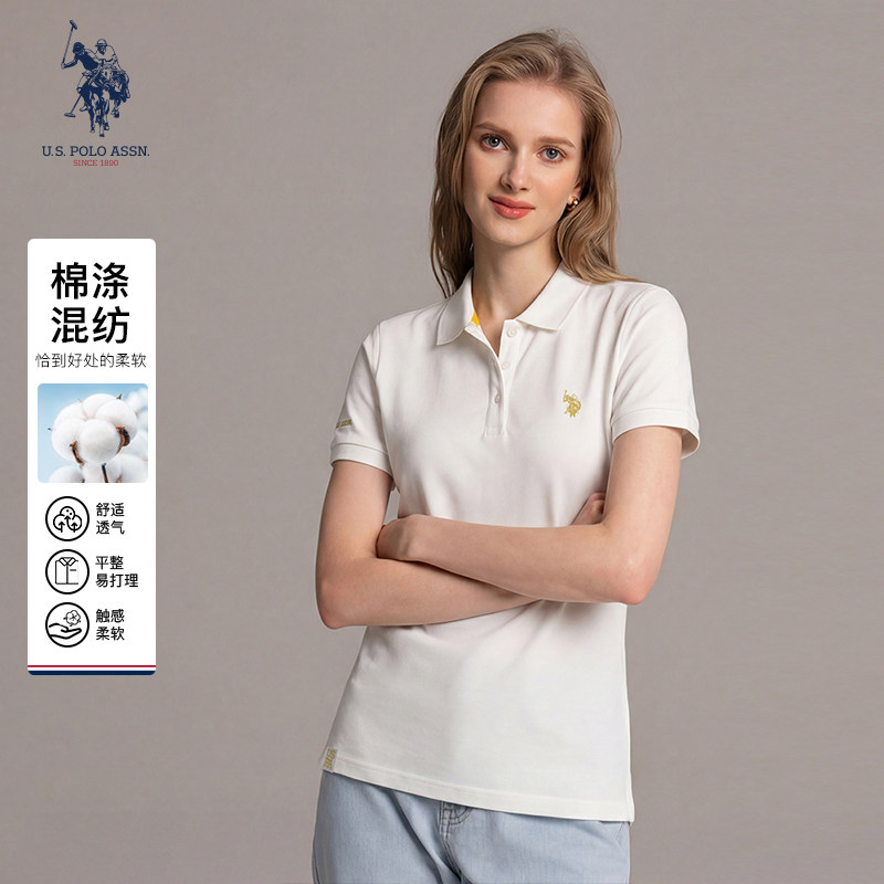 U.S. POLO ASSN.polo衫女短袖2026夏季新款休闲运动吸汗t恤上衣
