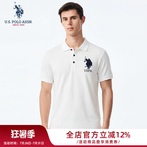 USPA男士夏季短袖休闲POLO衫