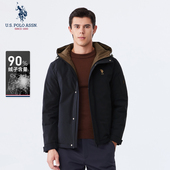 U.S. 鸭绒防寒保暖加厚休闲外套 新款 POLO ASSN.羽绒服男连帽冬季