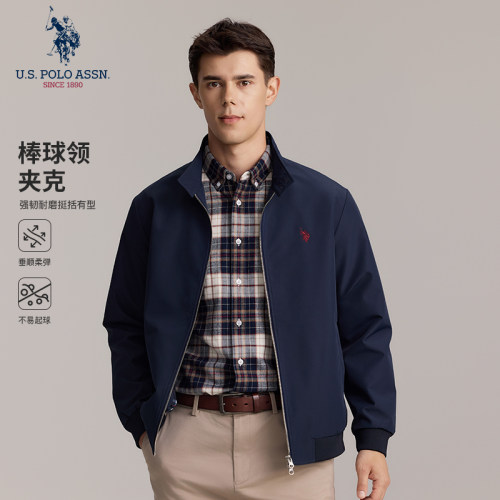 U.S. POLO ASSN.【商场同款】USPA男士棒球领休闲挺括外套