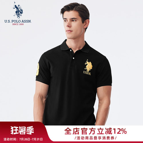 USPA夏季短袖商务休闲纯棉POLO衫