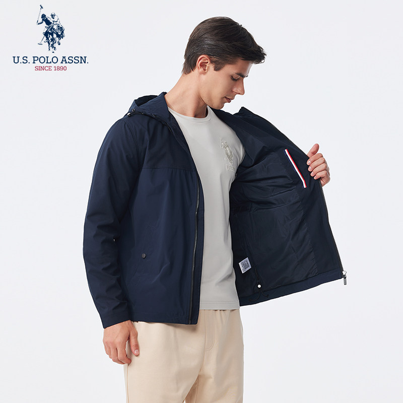 USPA连帽春秋季宽松男夹克