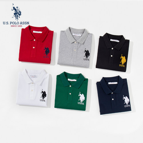 uspolo翻领T恤衫街头潮流