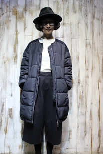 冬装日系宽松棉衣中长款厚外套毛呢拼接女棉服毛领大衣OVERSIZE