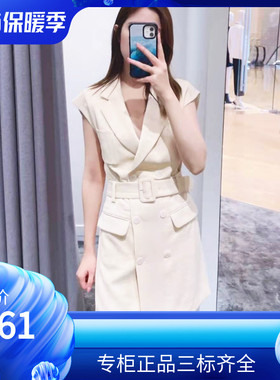 maSandeIOR早春新款女装法式大翻领可拆卸腰带连衣裙SFPRO02113