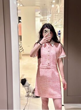 maSande2023早春新款女装高腰衬衫领连衣裙MFPRO02745