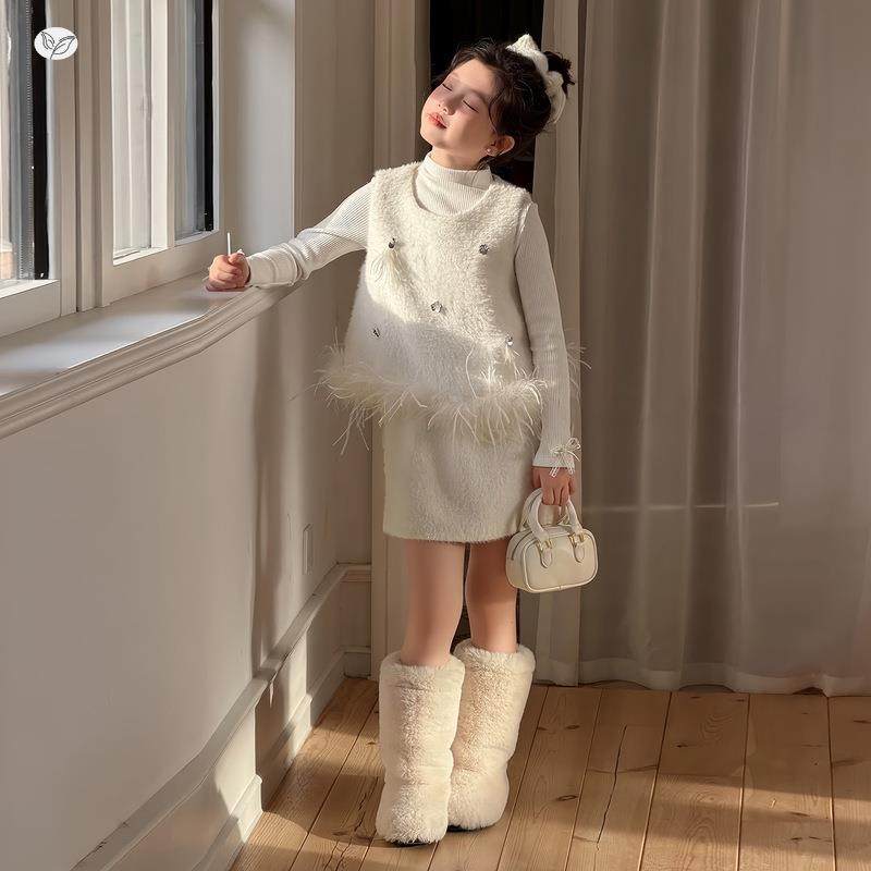 女童套装2025年冬季新款甲小香风马半身裙中三件套大童千金范年服,童装/婴儿装/亲子装,儿童运动套装,淘宝优惠券,粉丝福利购,淘宝优惠卷