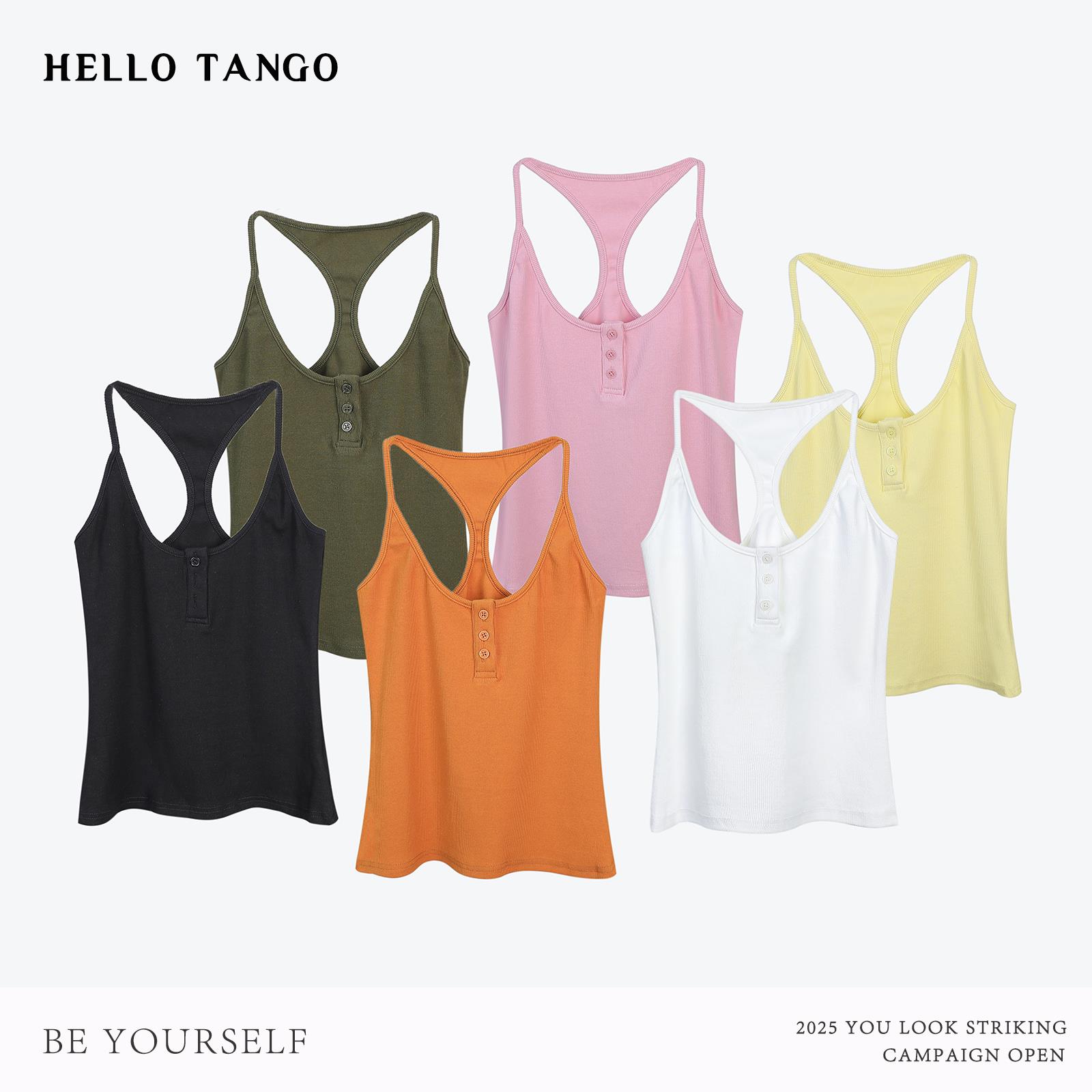 HELLOTANGO《夏日入场券》亮色工字显瘦背心55403#（不含胸垫）