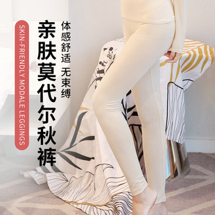 春季莫代尔棉秋裤女内穿薄款弹力线裤纯色不变形衬裤亲肤打底裤女