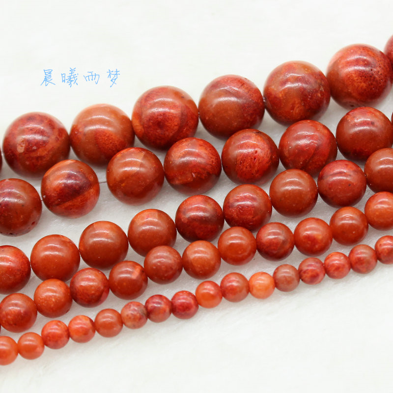 diy天然草珊瑚半成品手串散珠