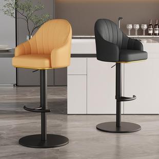 家用餐椅高脚椅休闲椅简约高凳子餐椅北欧靠背吧椅奶油风升降椅子