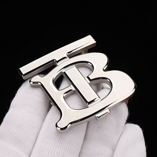 适用奢侈品皮带扣替换男不锈钢内穿打孔TB裤腰带扣头配件单卖4.0