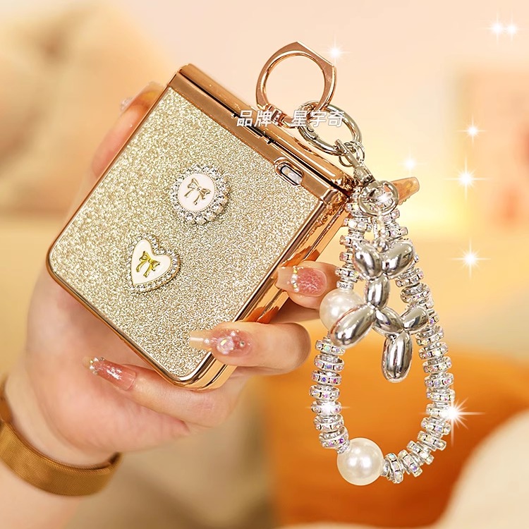 荣耀MagicVFlip2闪粉壳膜一体