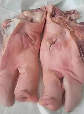 去骨生猪头肉新鲜冷冻去骨生猪头肉 生扒骨猪头肉20斤 原色白猪头